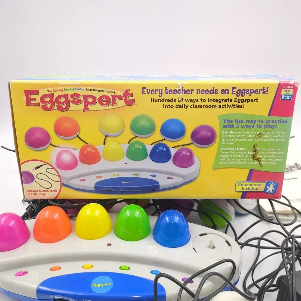 Educational Insights Eggspert Flashing Beeping Talking Game System Tested As Is